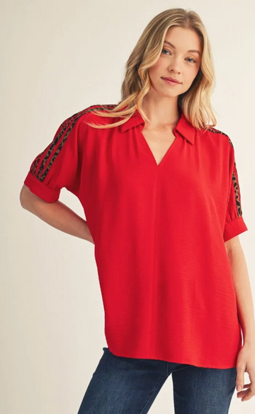 Add The Touch Of Leopard Top