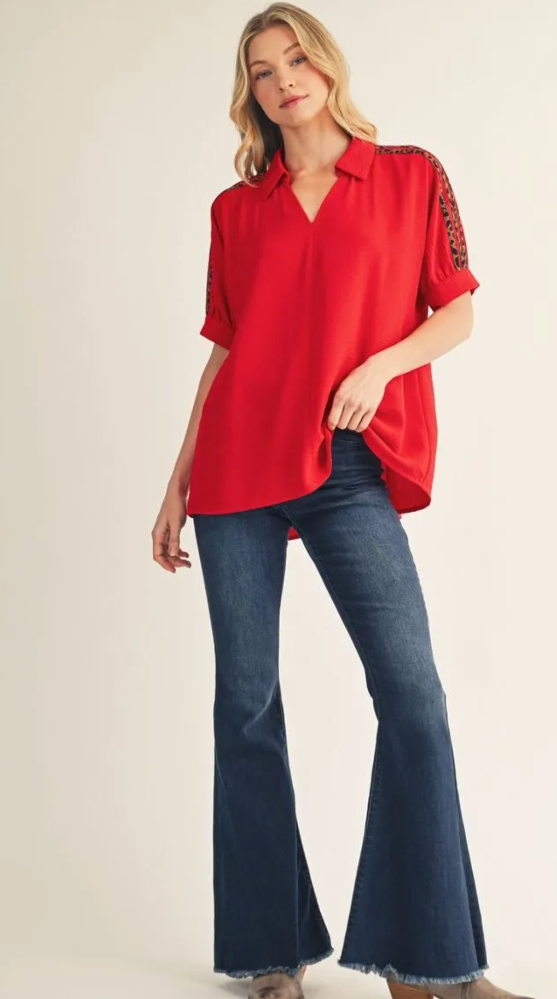 Add The Touch Of Leopard Top