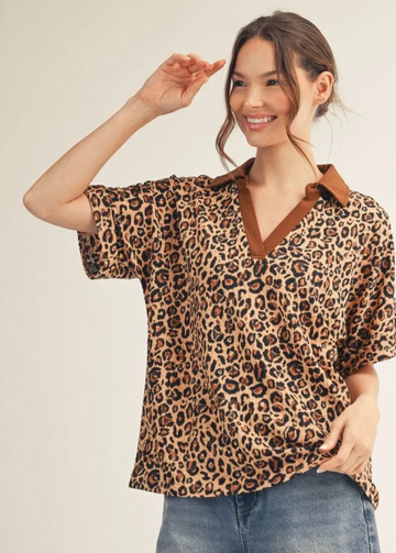 Lightweight Leopard Printed Top