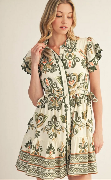 Flattering Floral Detailed Dress