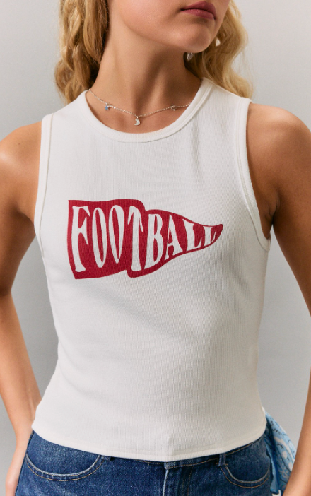"Football" Printed Tank