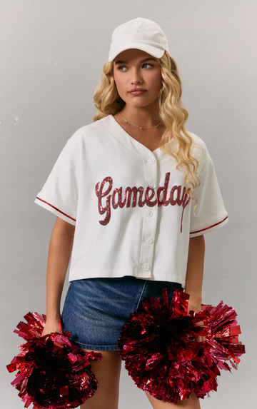 "Game Day" Sequin Graphic Top