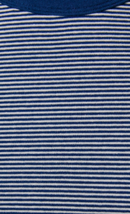 Navy Striped Round Neck Top