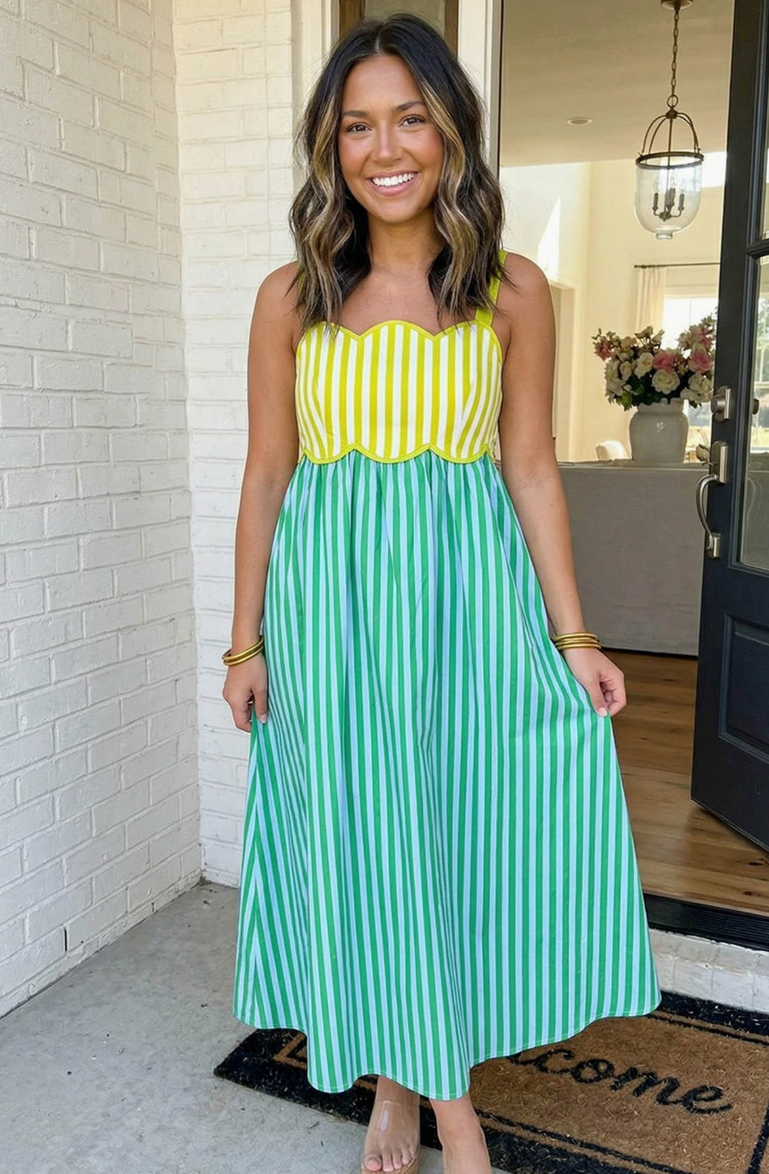 Striped Patchwork Dress
