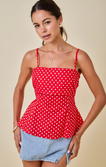 Game Day Charming Polka Dot Top
