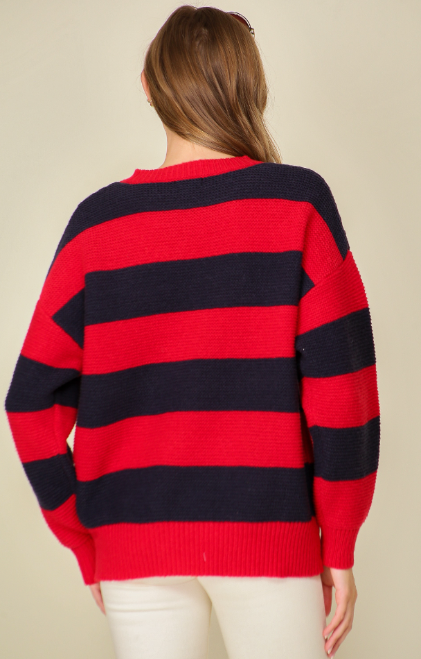 Everyday Striped Game Day Sweater