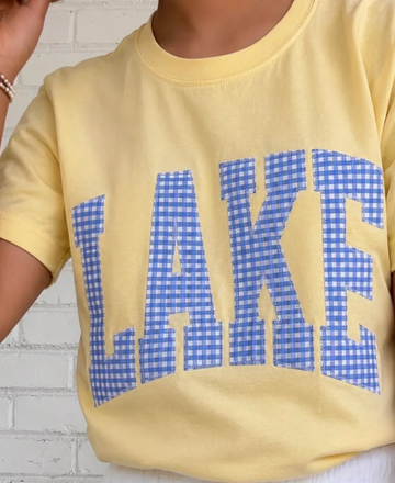 Blue Gingham Lake T-Shirt