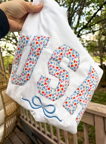 Floral USA Patriotic 4th of July T-Shirt
