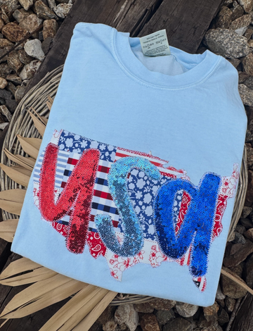 Patchwork USA Patriotic 4th of July T-Shirt