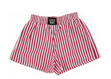LuLu Mac Striped Boxer Shorts - Red