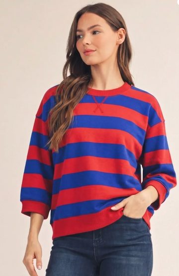 Game Day Striped Fun Top