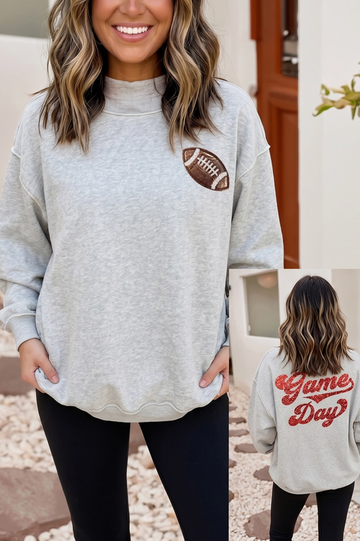 Game Day Mock Neck Pullover