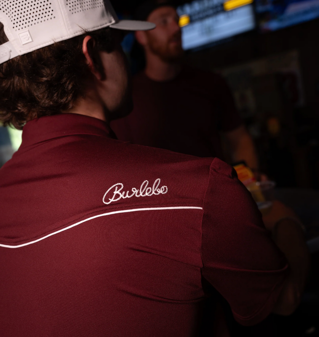 Pearl Snap Performance Polo - Maroon