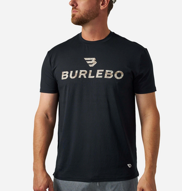 Go To Tee - Flying B Logo - Black and Classic Deer Camo