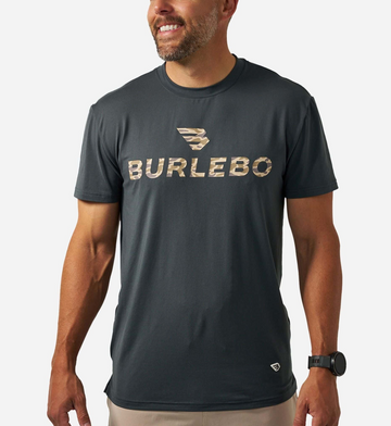 Go To Tee - Flying B Logo - Gun Metal Grey & Gauge Camo