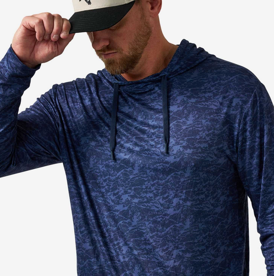 Performance Hoodie - Marsh Camo - Navy
