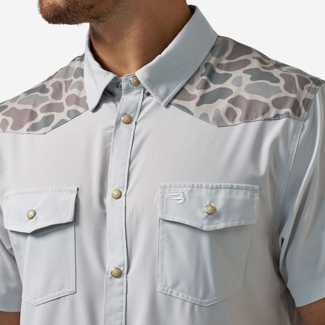 Performance Western Shirt - Bird SZN - Light Grey