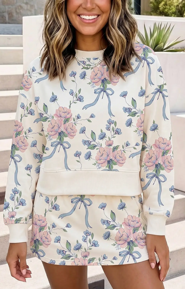 Beautiful Floral Two Piece Set