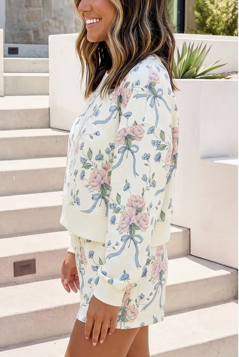 Beautiful Floral Two Piece Set