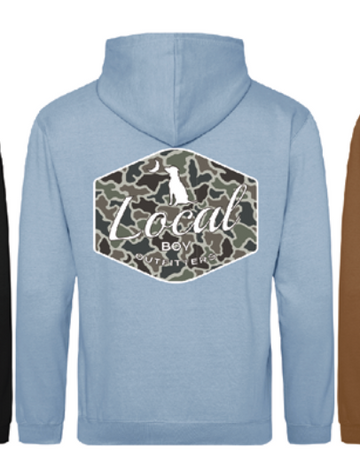 Youth Hoodie Dog & Moon Camo Badge