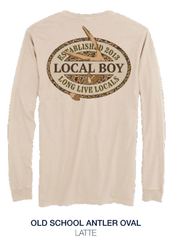 Old School Antler Oval L/S T-Shirt