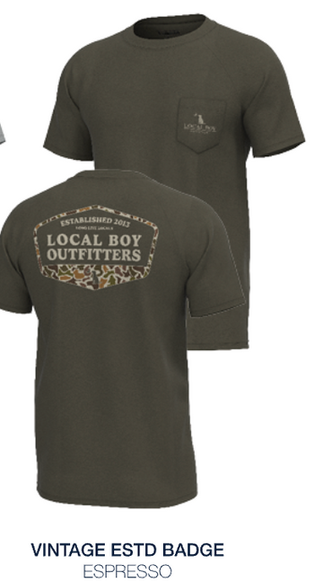 Graphic Heather Blend Crew - Vintage ESTD Badge