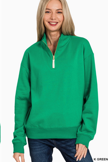 Fleece Half Zip Sweatshirt