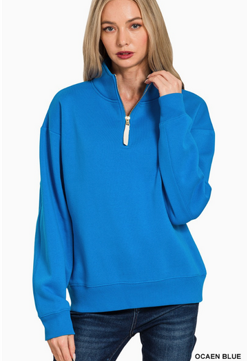 Fleece Half Zip Sweatshirt