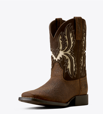 Youth Driftwood Wide Square Toe Western Boot #10080273