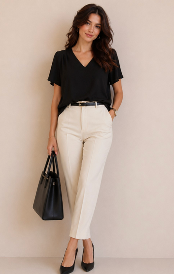 Effortless Grace V-Neck Blouse