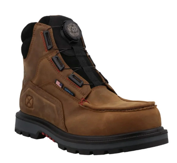 Twisted X Men's Brown & Black 6" Waterproof Nano Toe Quick Draw Work Boots MDANW02