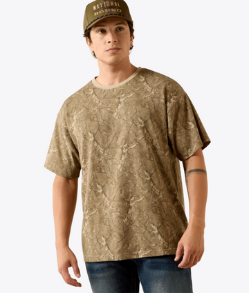 Ariat All Over Print Camo ToughStock Boxy T-Shirt