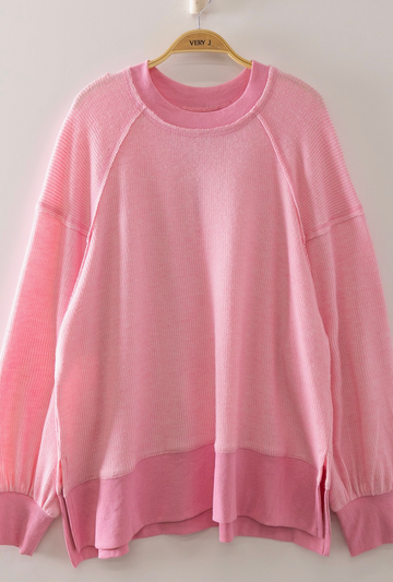 Pink Vintage Thermal Sweater