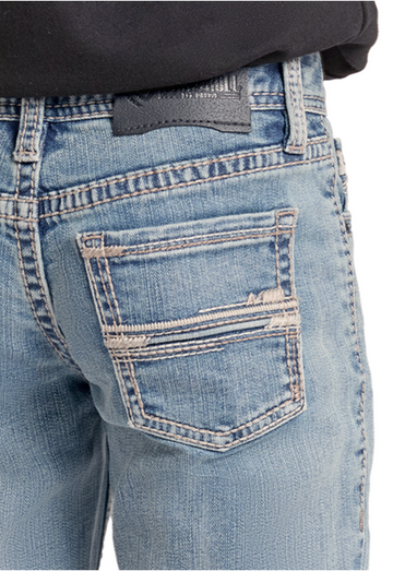 Boys Straight EMB Revolver Jeans