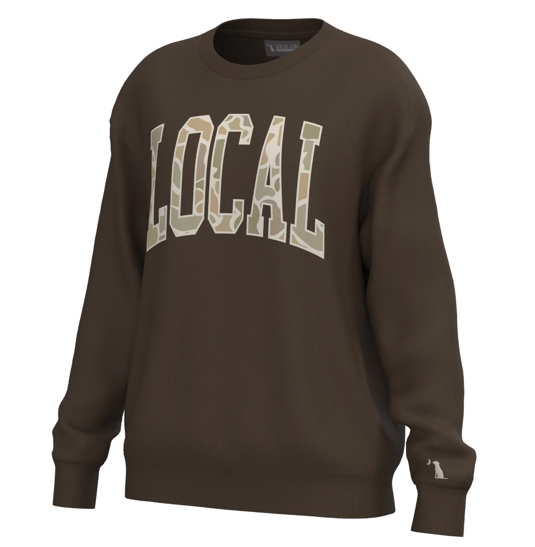 Local Girl Crescent Crew - Espresso