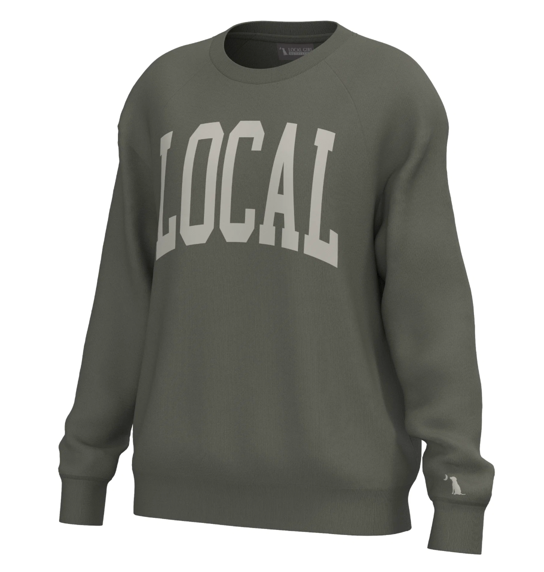 Local Girl Crescent Crew - Olive