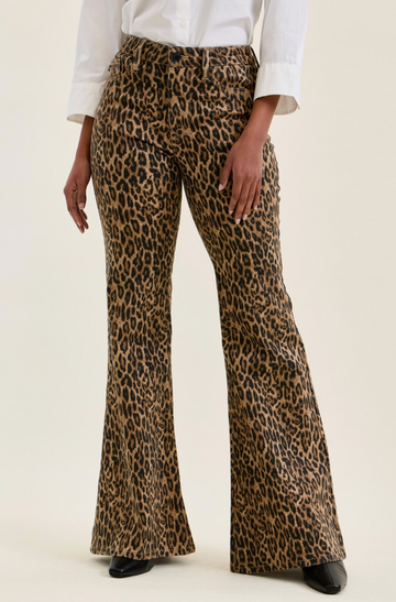 Mr Jaqueline Flare Print Leopard Luxe Jean