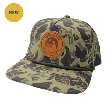 Youth Leather Patch Perforated Rope Hat