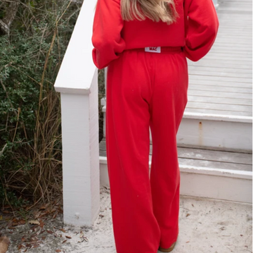 LuLu Mac Terry Cloth Pants - Red