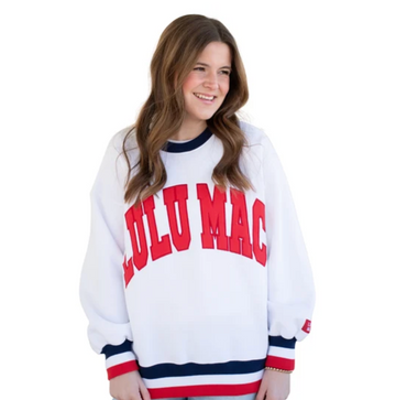 LuLu Mac Social Society Sweatshirt - Red/Navy
