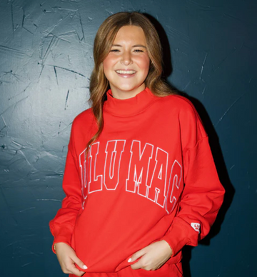LuLu Mac Mockneck Sweatshirt - Red