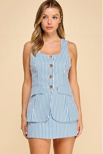 Game Day Striped Romper