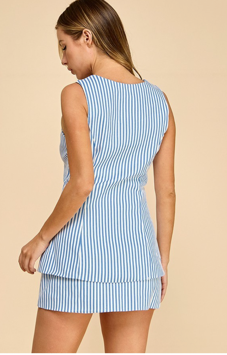 Game Day Striped Romper