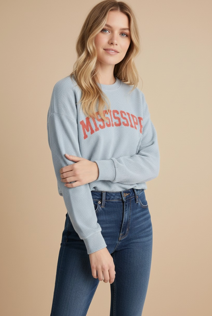 "Mississippi" Cloudy Knit Top
