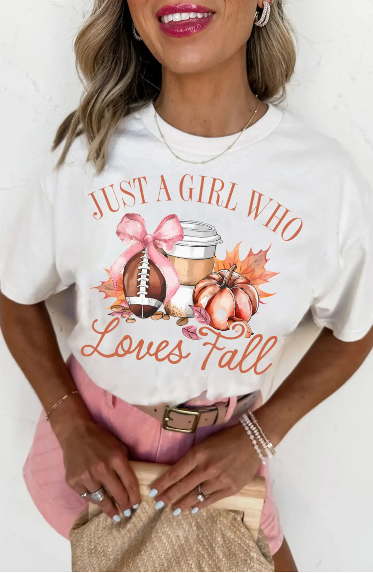 "Just A Girl Who Loves Fall" Graphic Tee