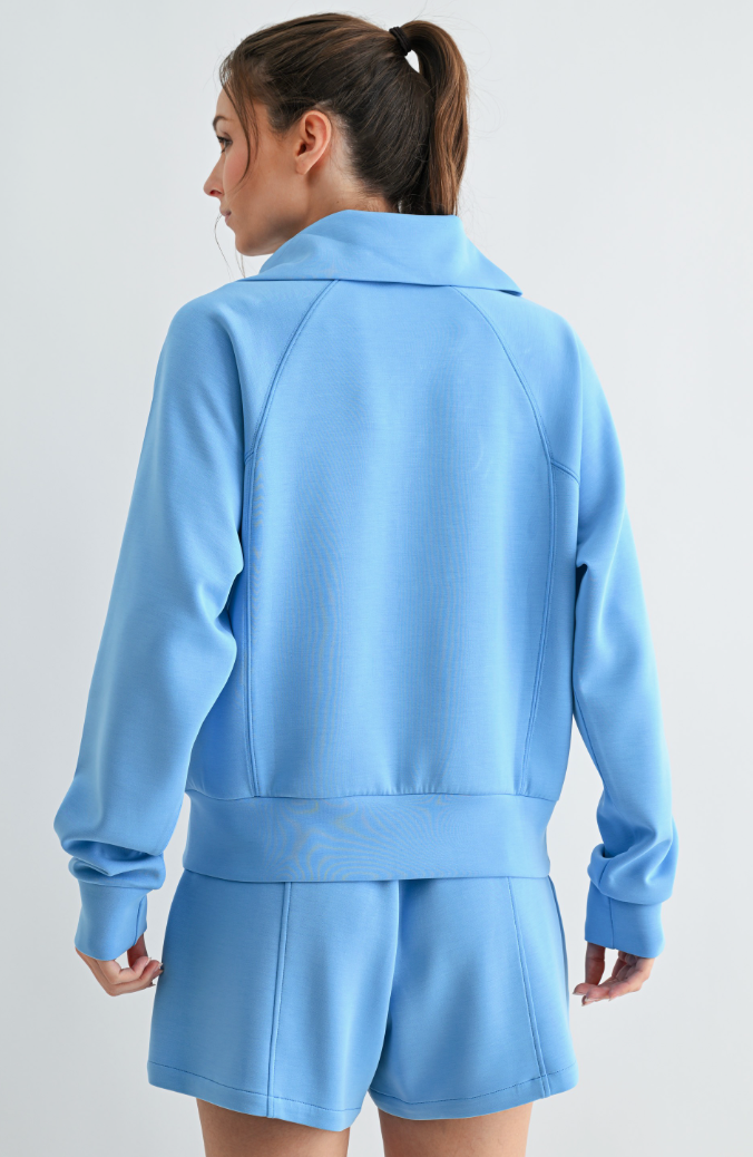 Laguna Scuba Half Zip Pullover & Short Set