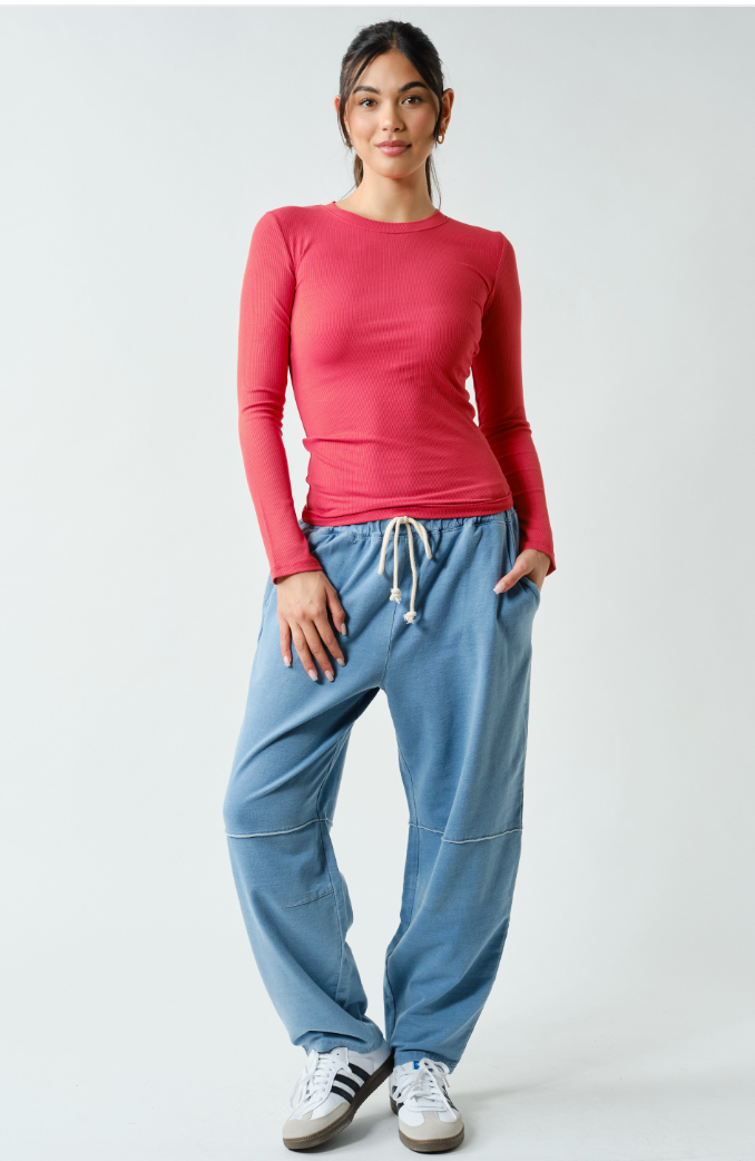 Essential Micro-Ribbed Athleisure Top