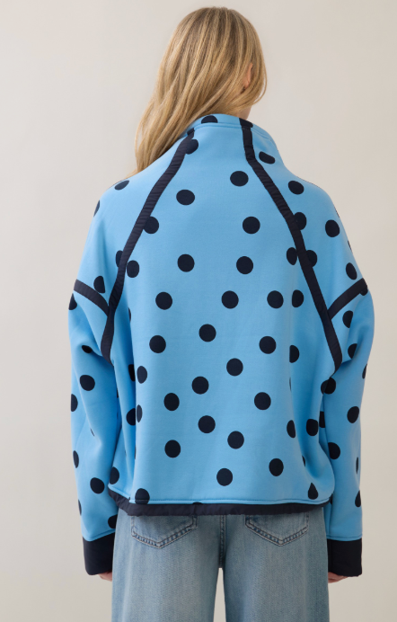 Polka Dot Contrast Pull Over