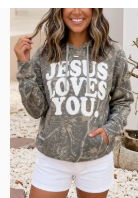 "Jesus Loves You' Camo Pullover