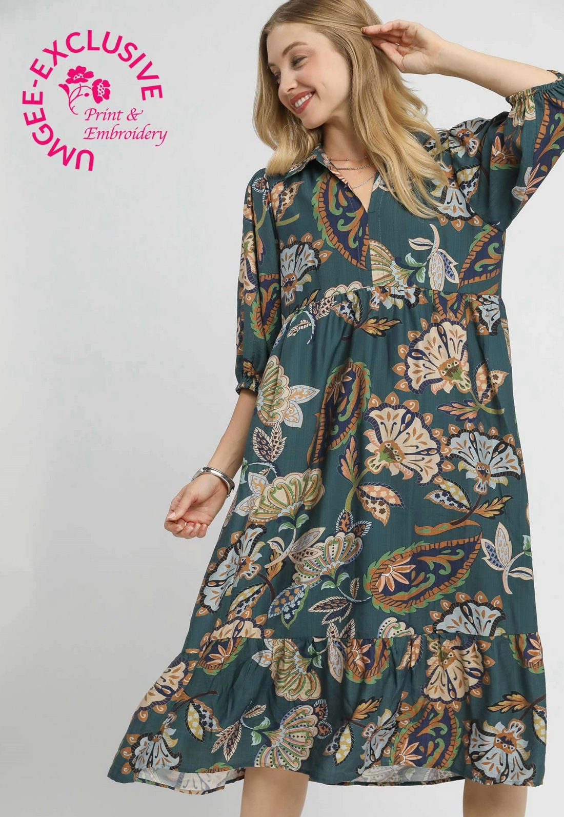 Boho Paisley Tiered Dress